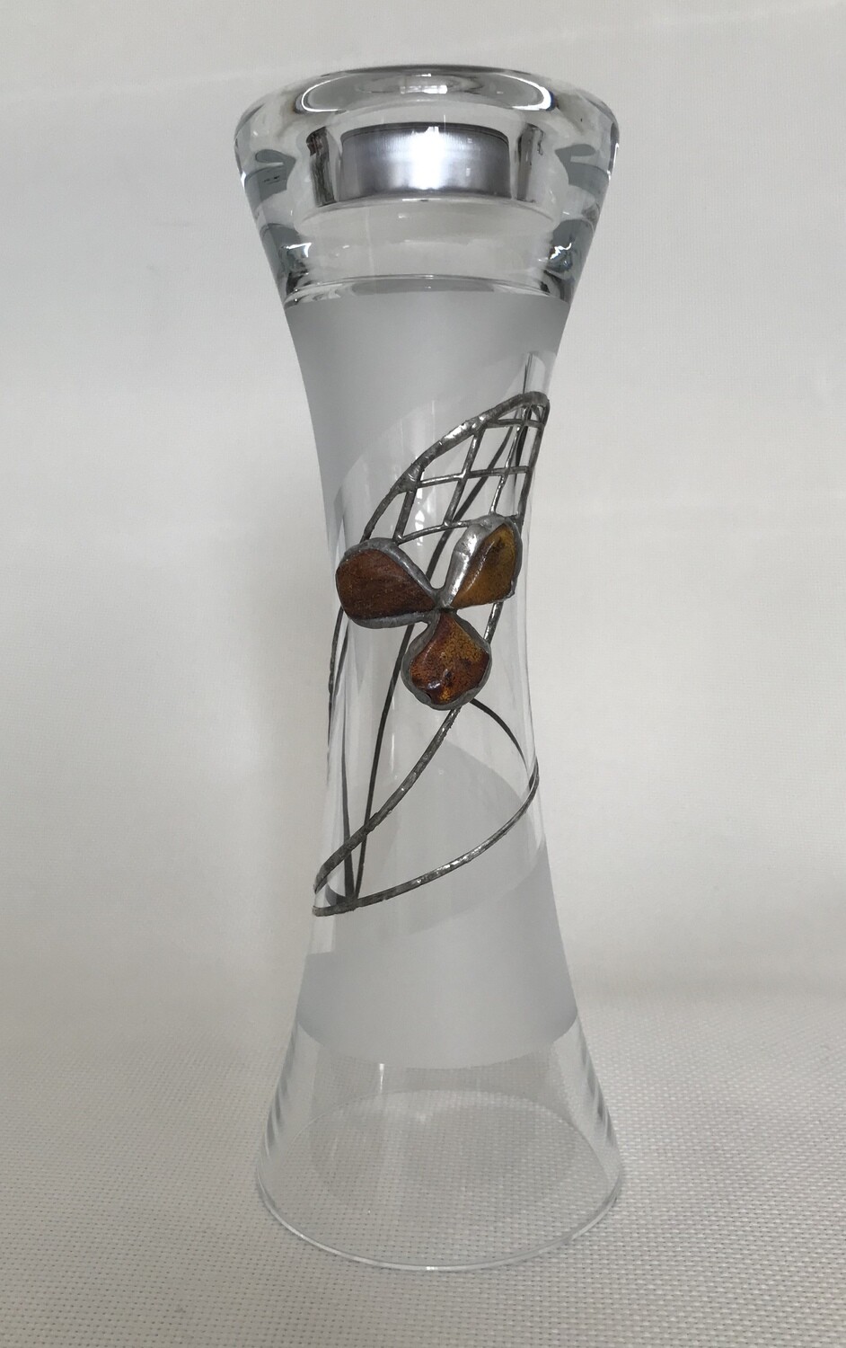 Glass vase and candle holder