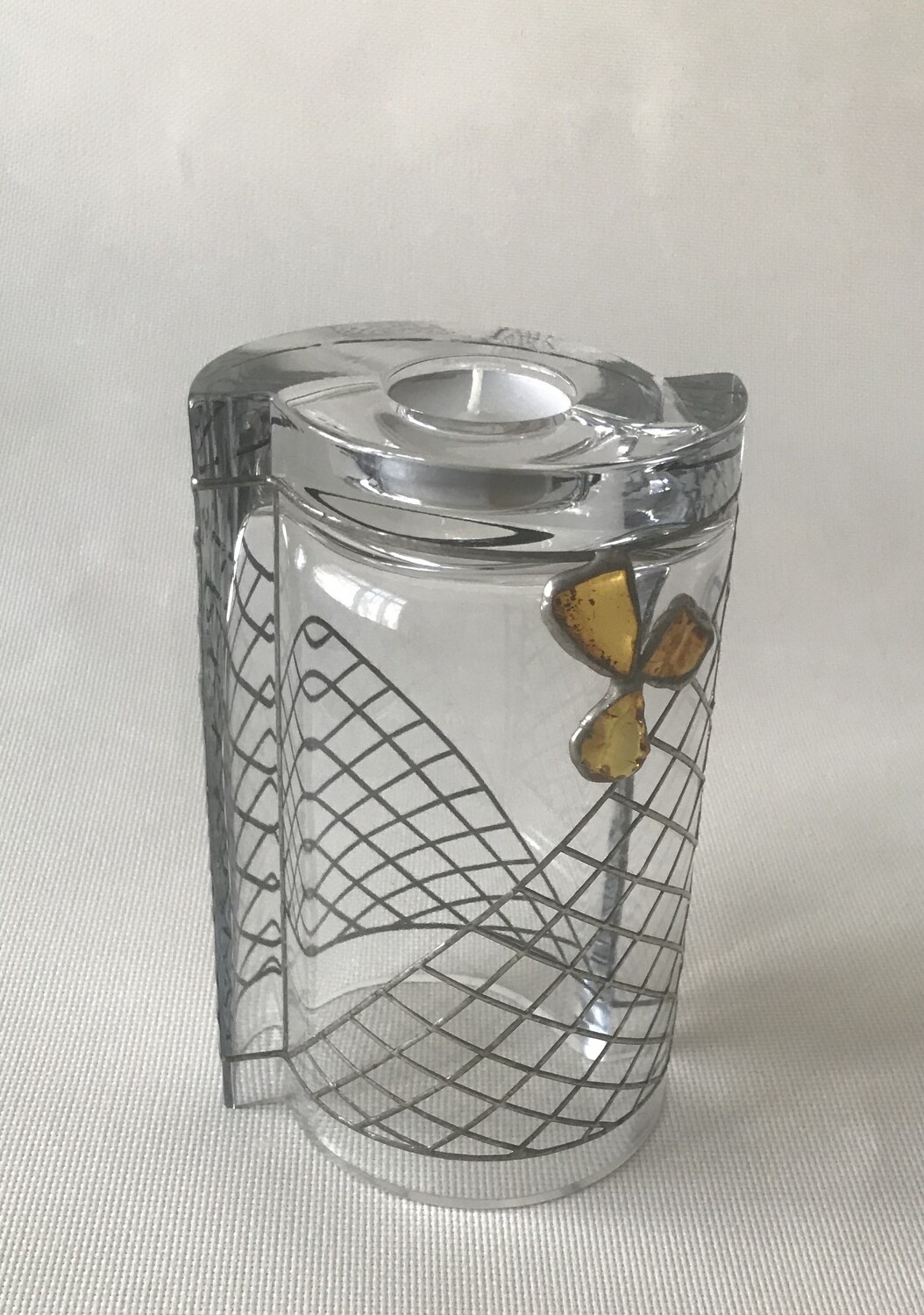 Glass vase and candle holder