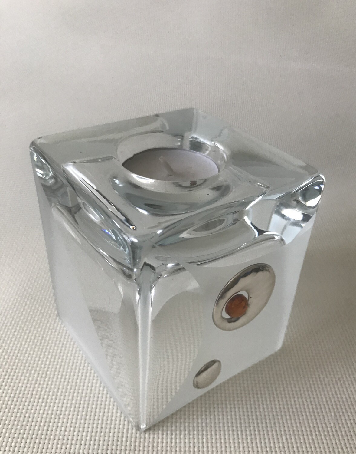 Glass vase and candle holder