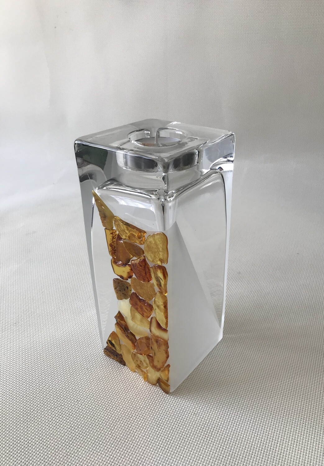 Glass vase and candle holder