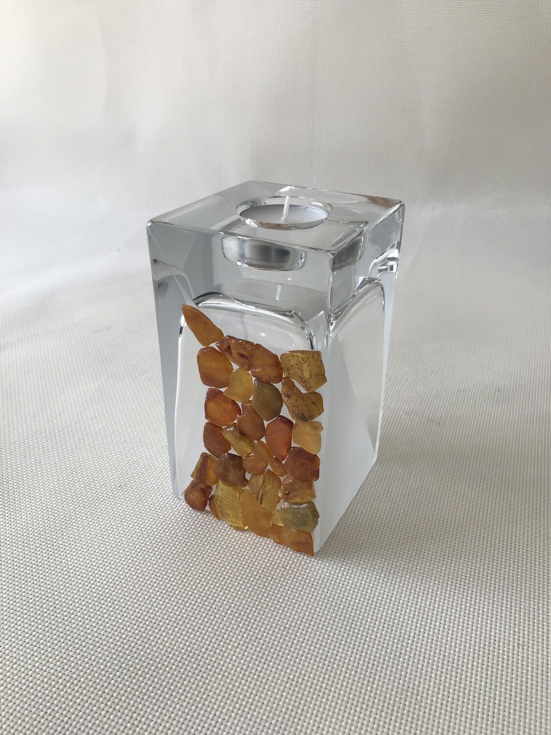 Glass vase and candle holder