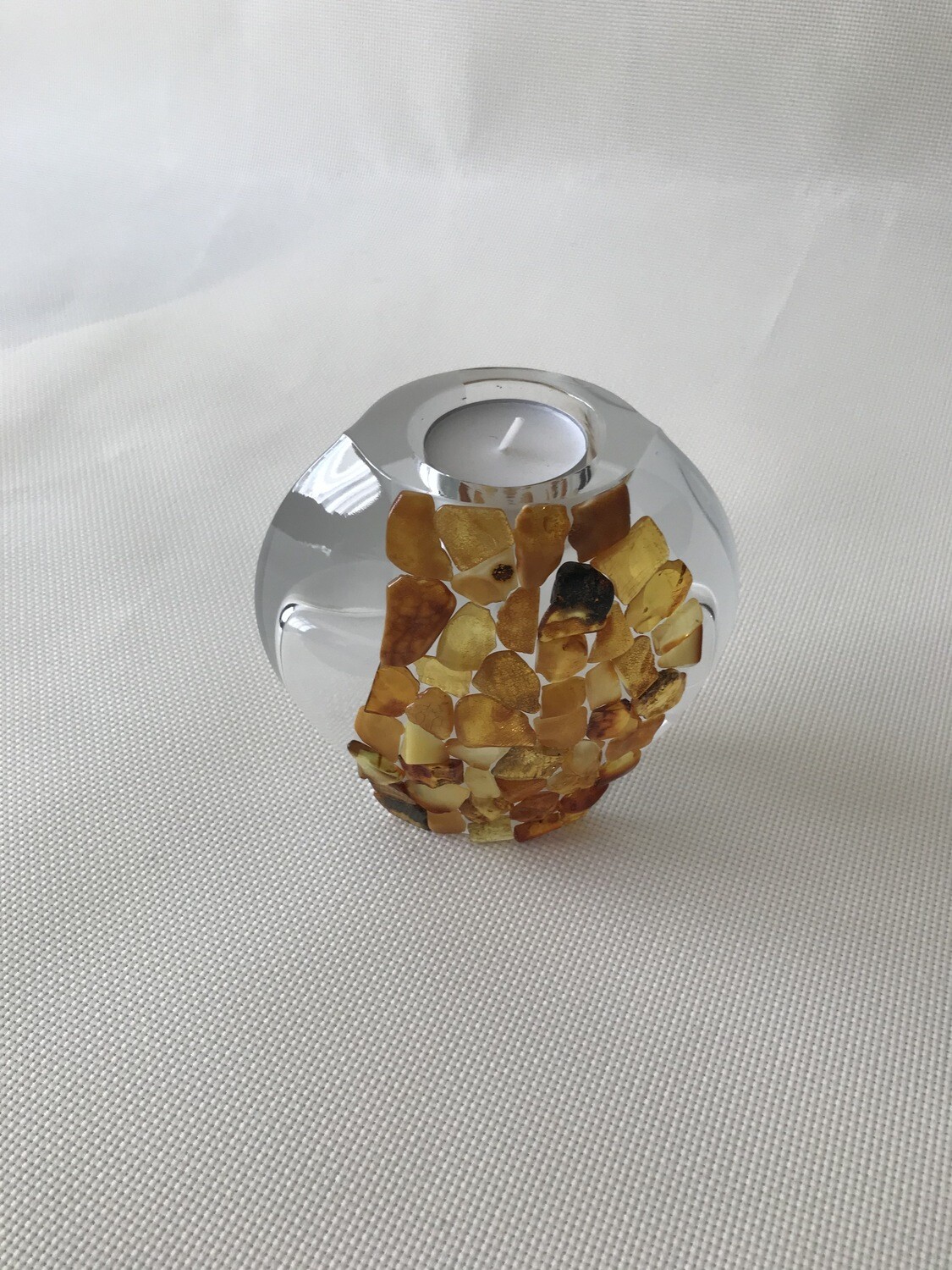 Glass vase and candle holder