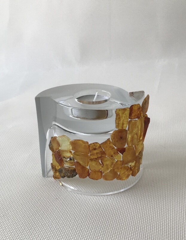 Glass vase and candle holder