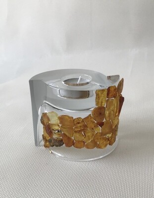 Glass vase and candle holder