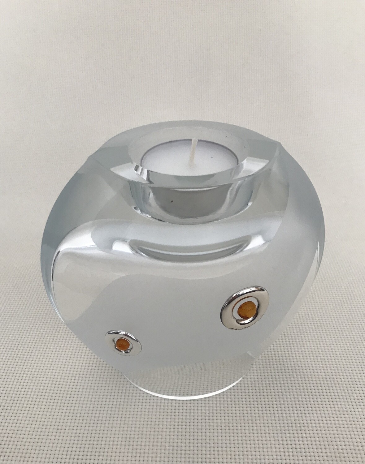 Glass vase and candle holder