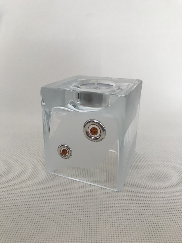 Glass vase and candle holder