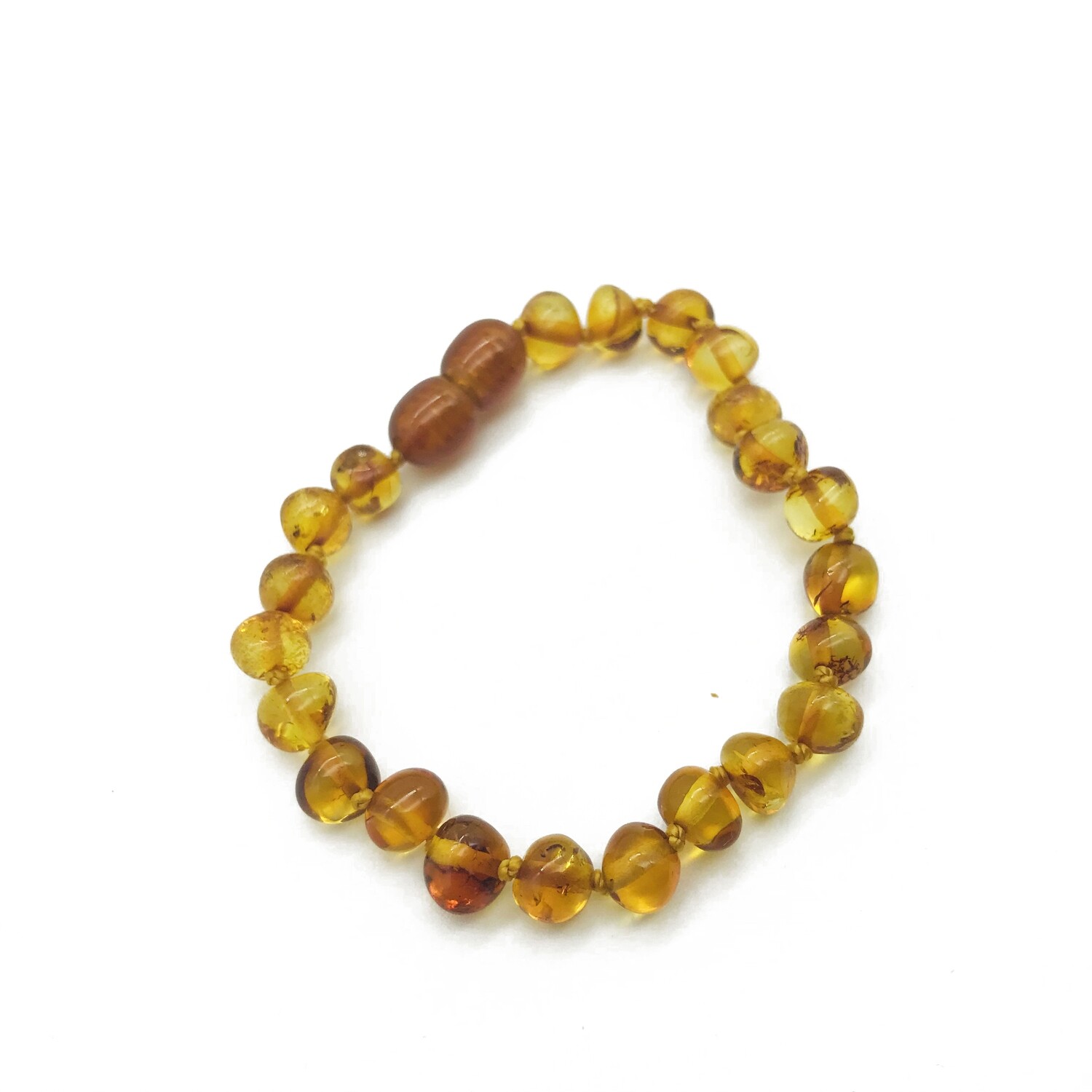 Cognac Baltic Amber Teething Anklet