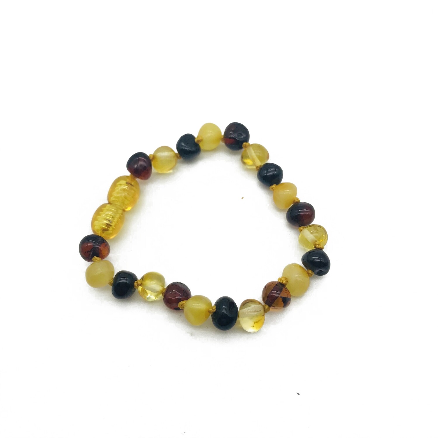Mix colour Baltic Amber Teething Anklet
