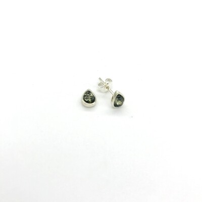 Silver and Amber Earrings - Studs