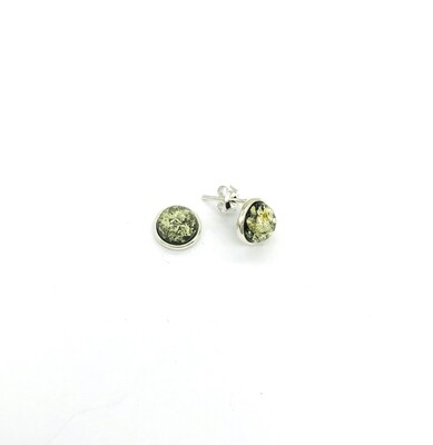 Silver and Amber Earrings - Studs