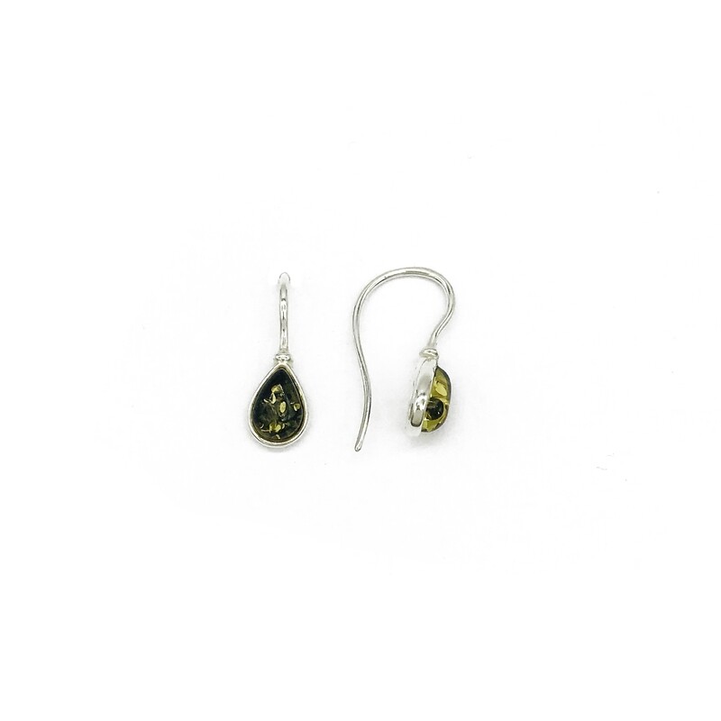 Silver and Amber Earrings