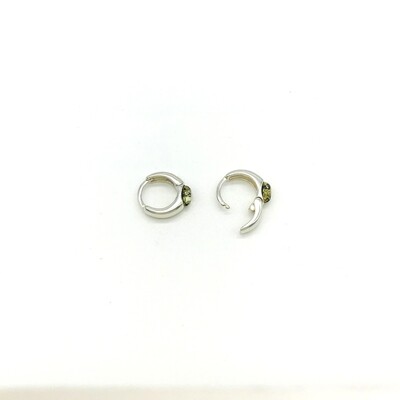 Silver and Amber Earrings