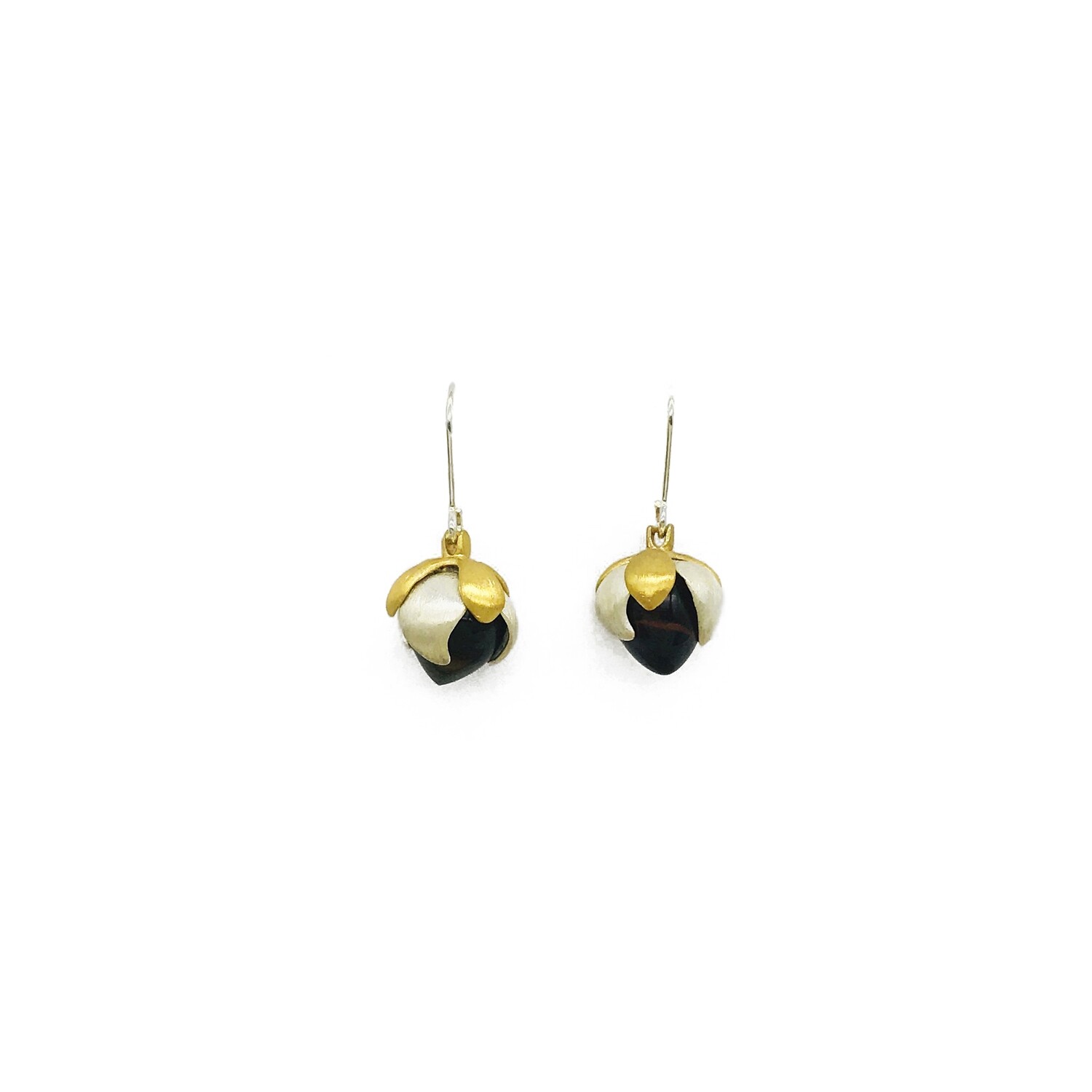 Silver and Amber Earrings