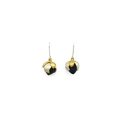Silver and Amber Earrings