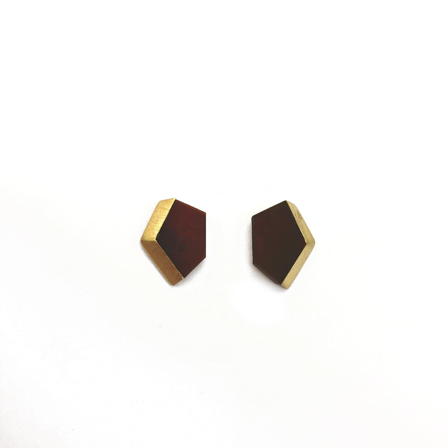 Silver and Amber Earrings - Studs