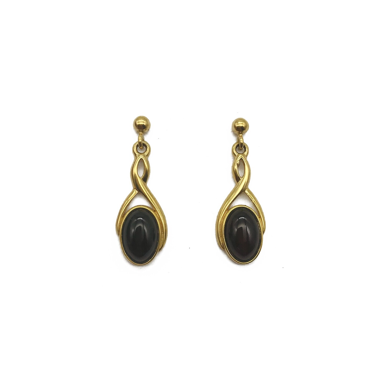 Silver and Amber Earrings