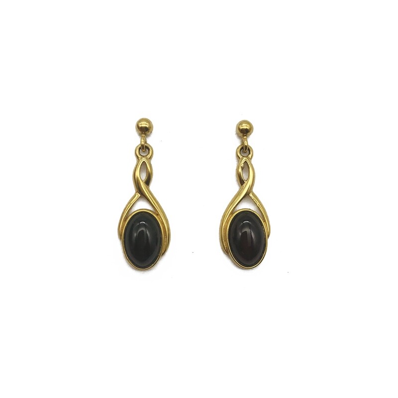 Silver and Amber Earrings