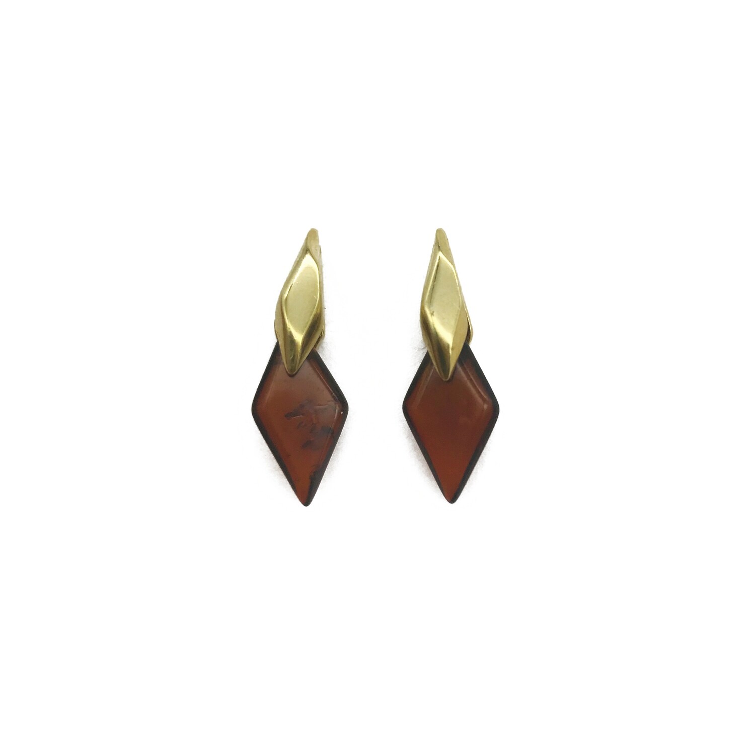 Silver and Amber Earrings