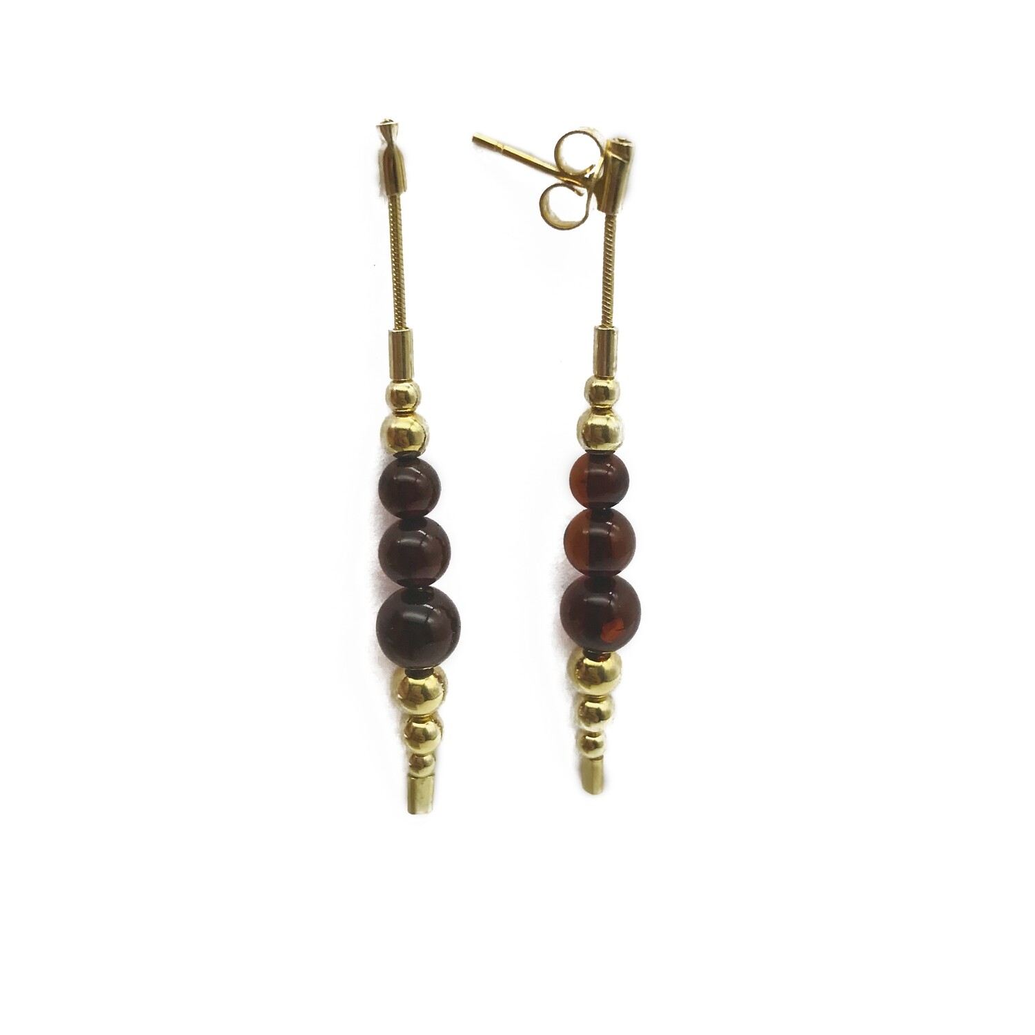 Silver and Amber Earrings