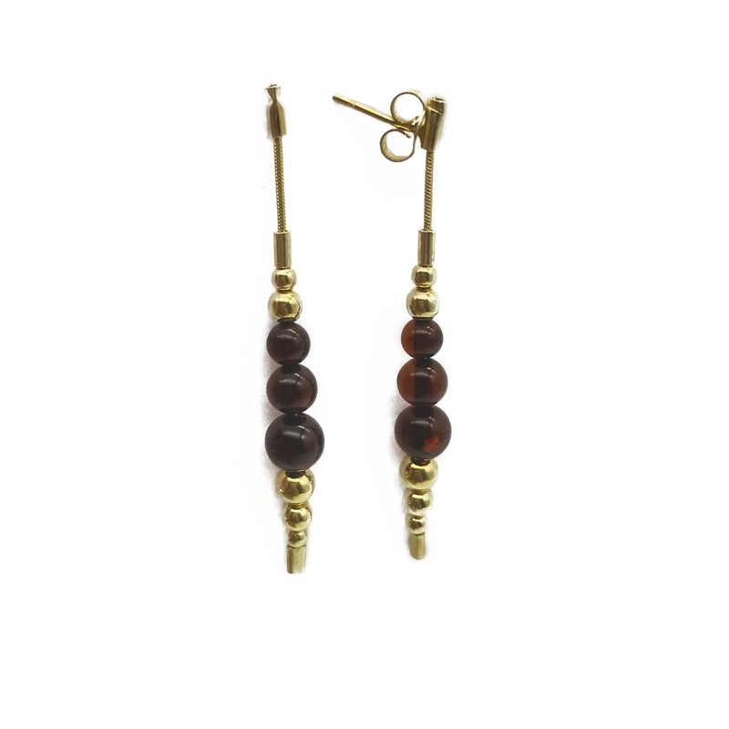 Silver and Amber Earrings