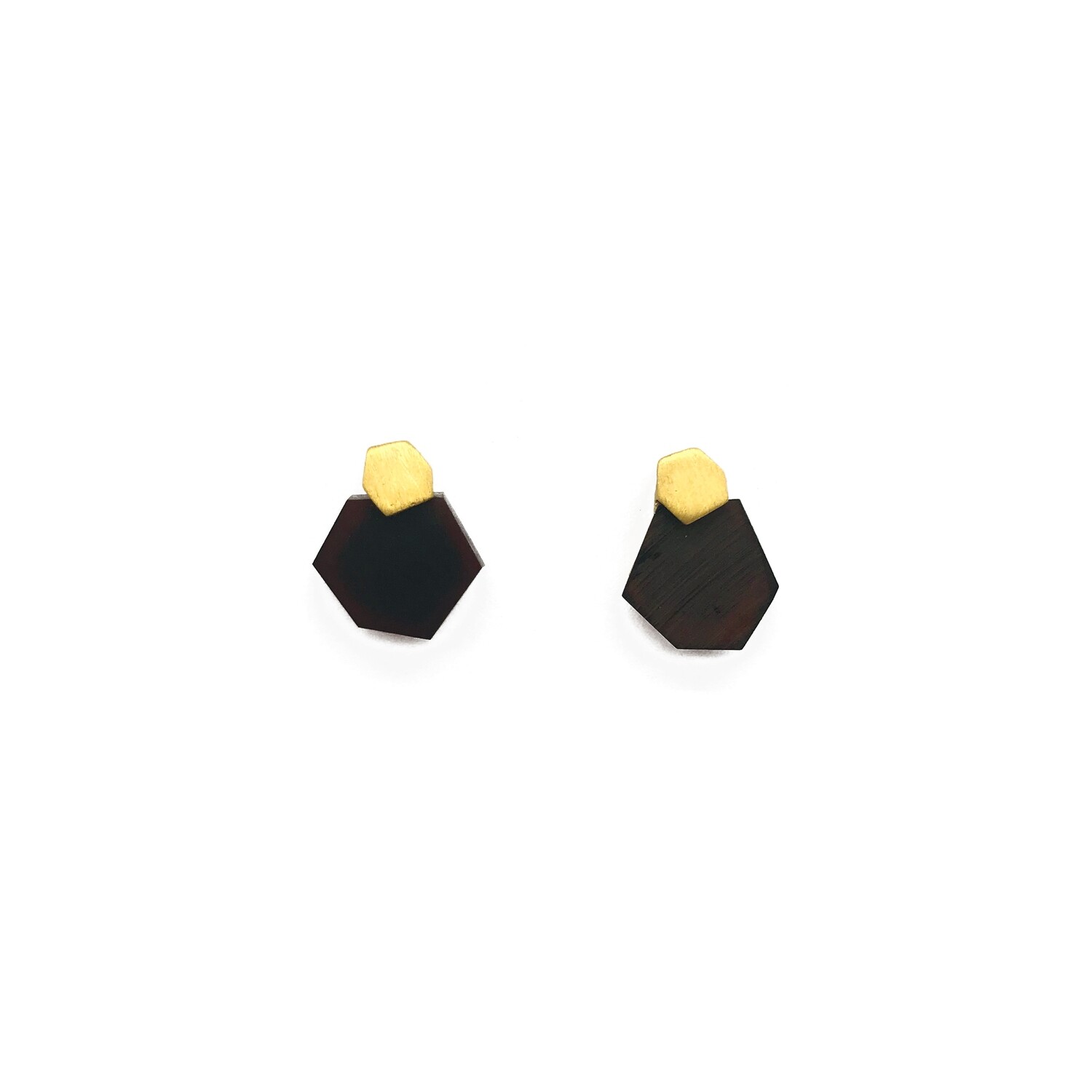 Silver and Amber Earrings - Studs