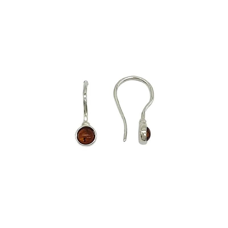 Silver and Amber Earrings