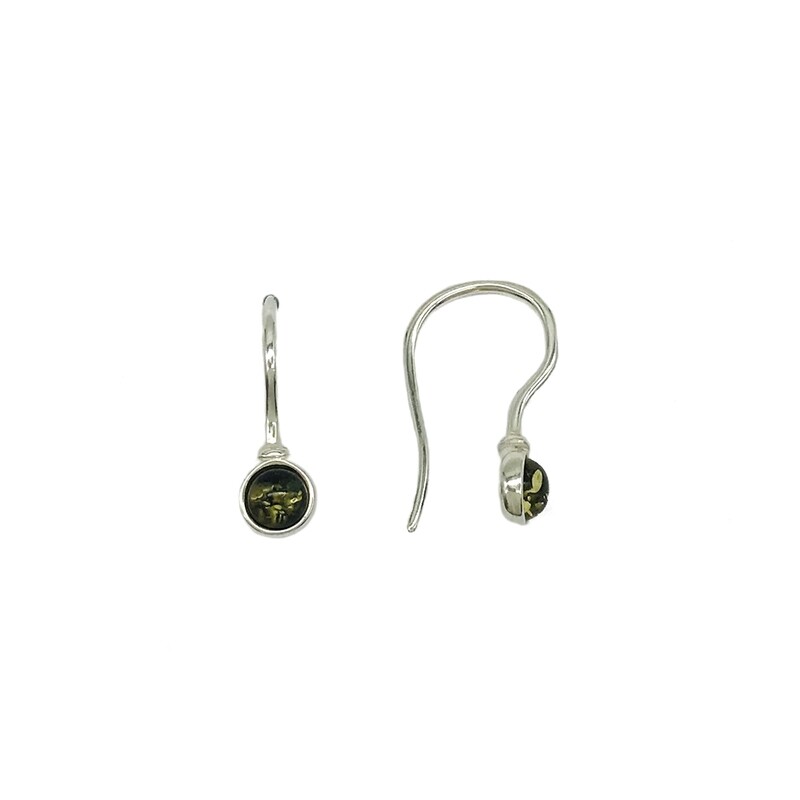 Silver and Amber Earrings