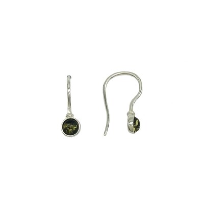 Silver and Amber Earrings
