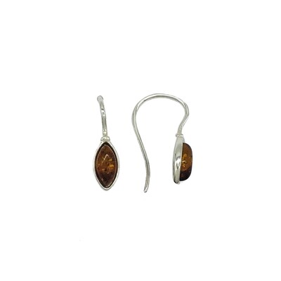 Silver and Amber Earrings