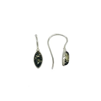 Silver and Amber Earrings