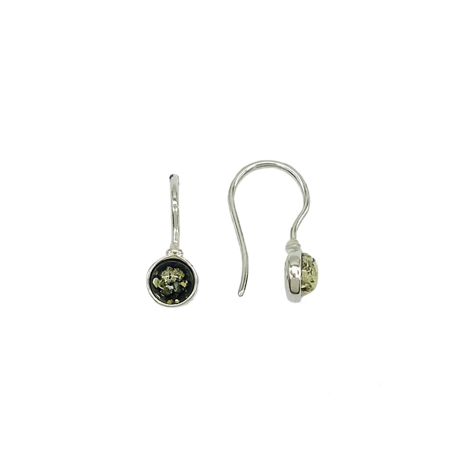 Silver and Amber Earrings