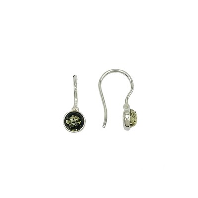 Silver and Amber Earrings