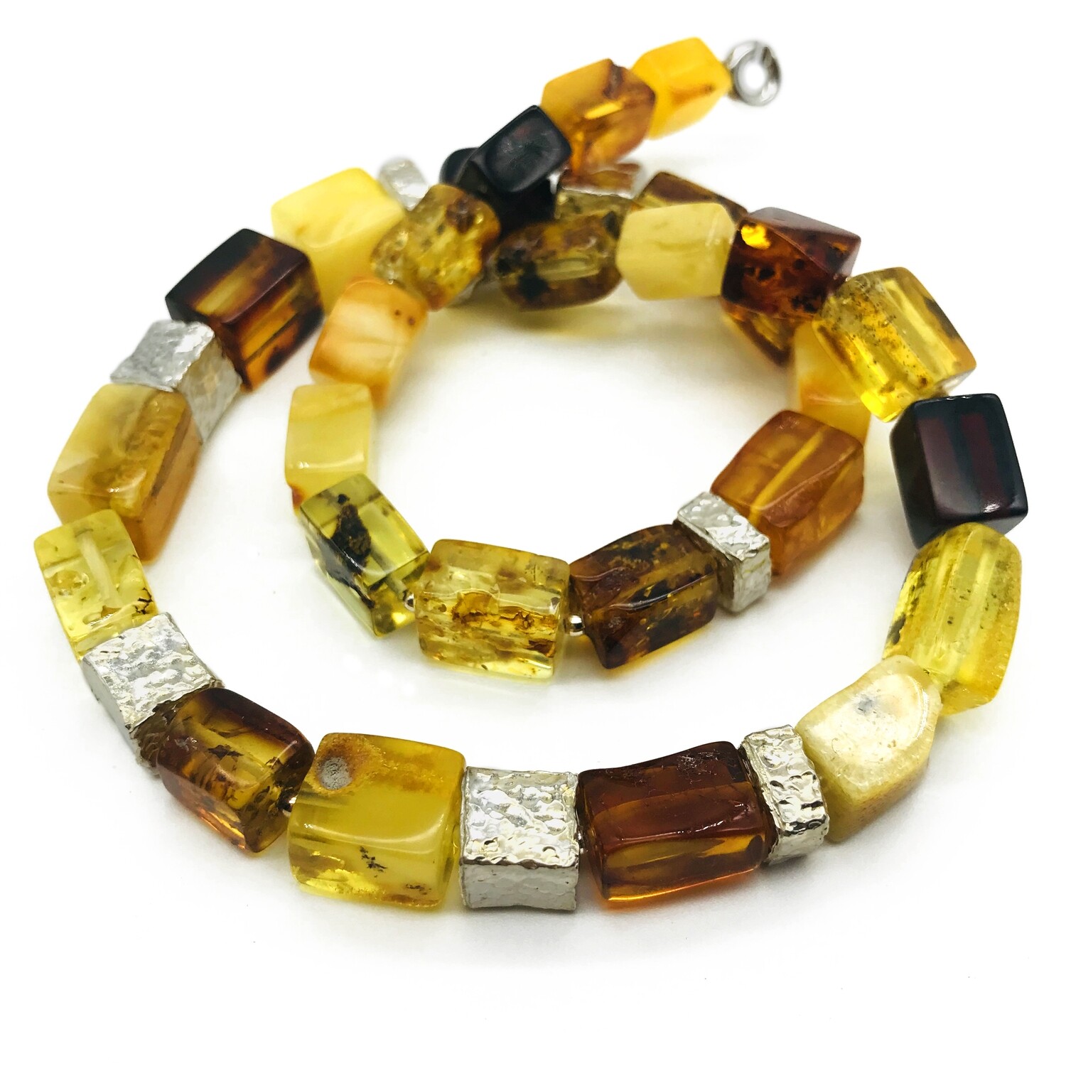 Silver and Amber Necklace