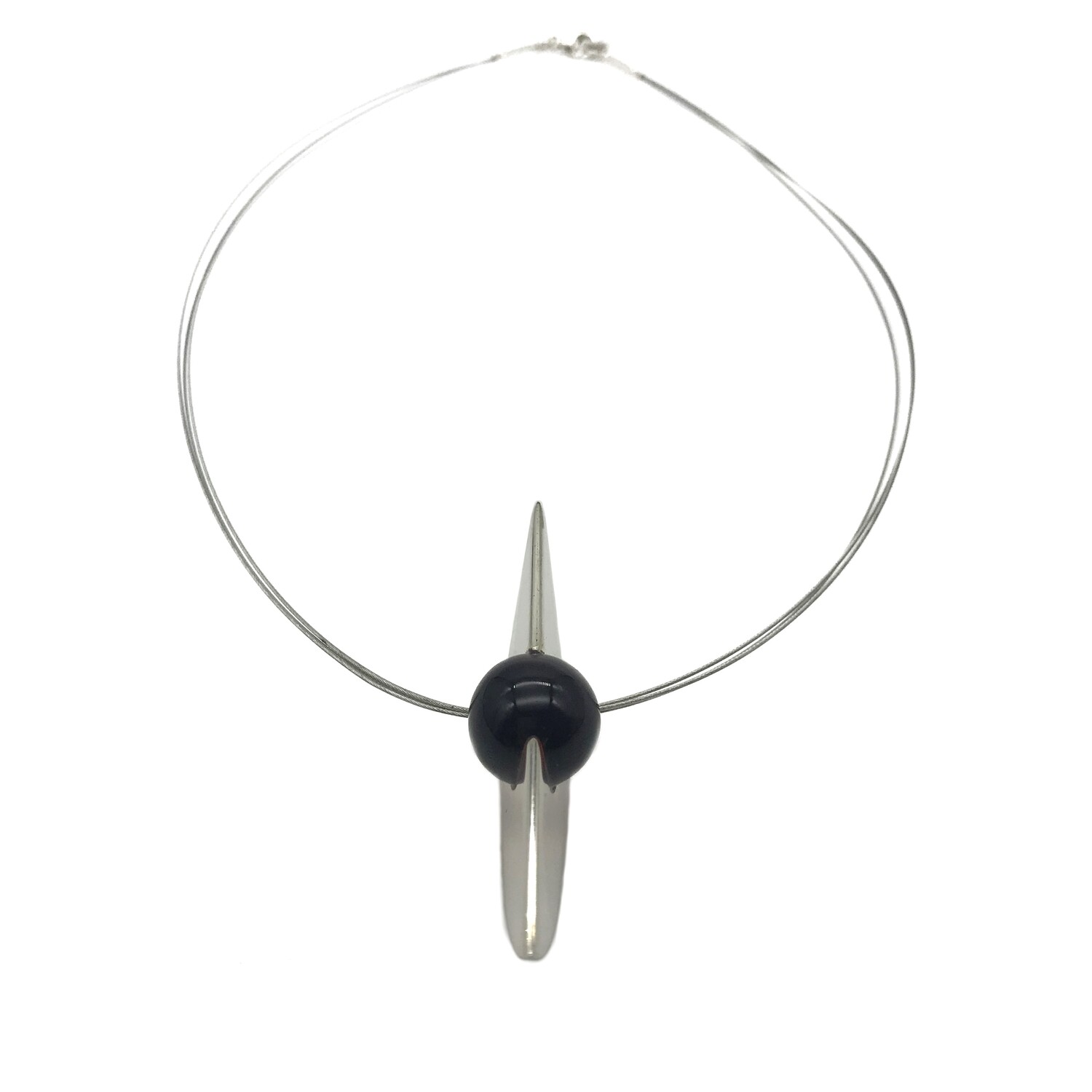 Silver and Amber Necklace