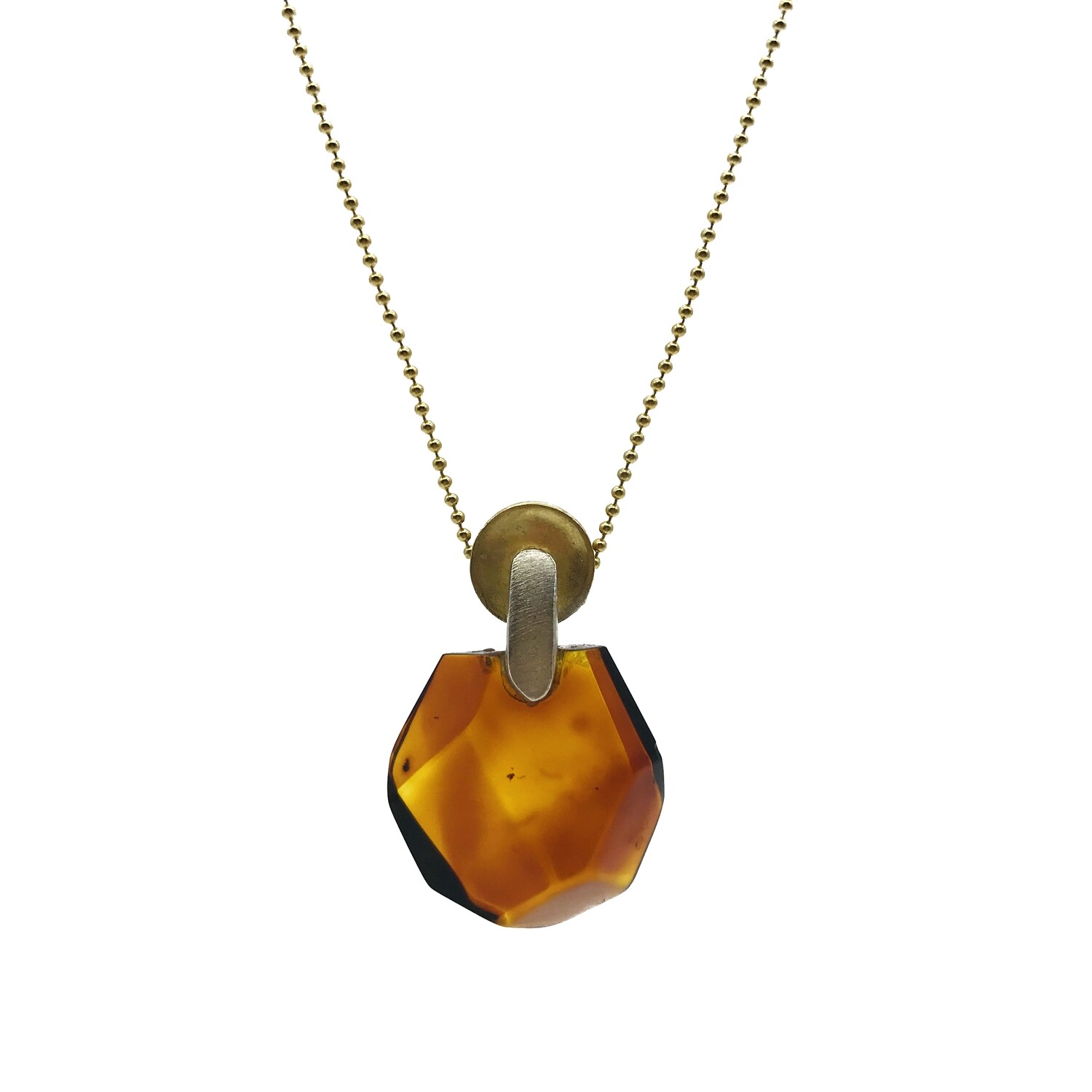 Silver and Amber Necklace