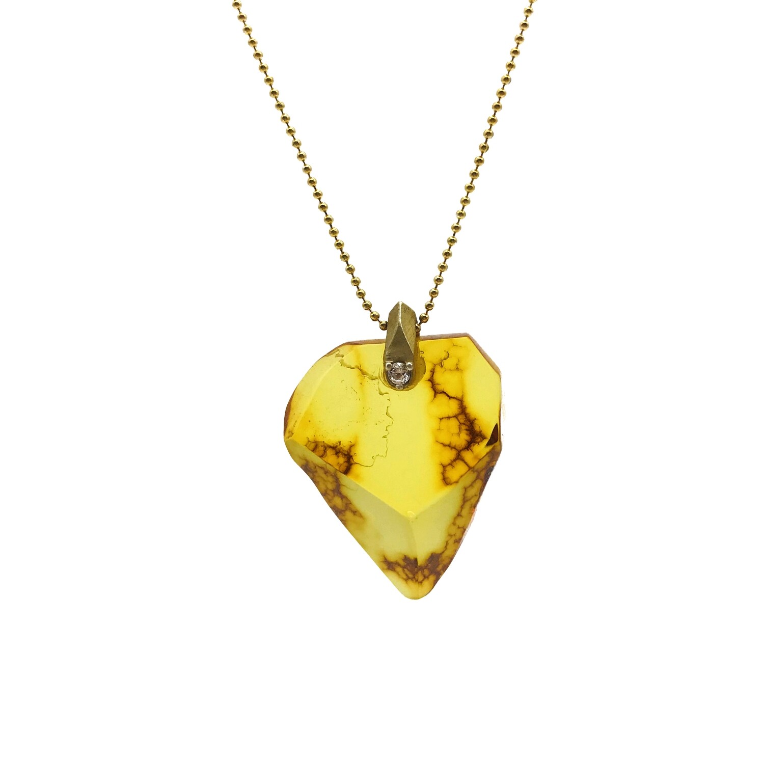 Silver and Amber Necklace