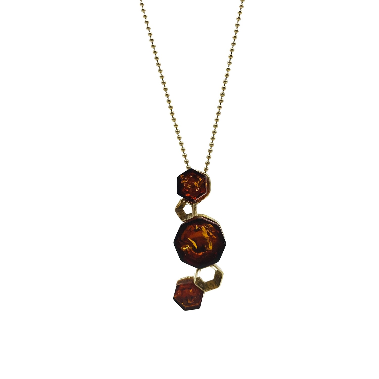 Silver and Amber Necklace