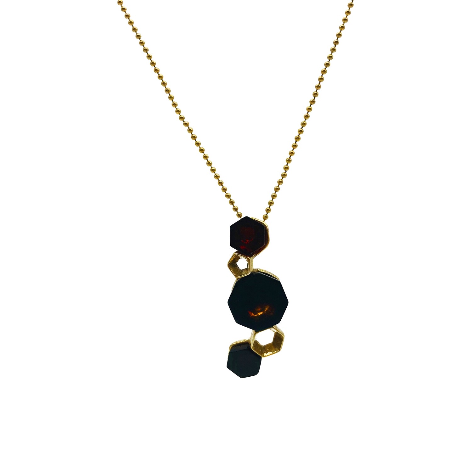 Silver and Amber Necklace