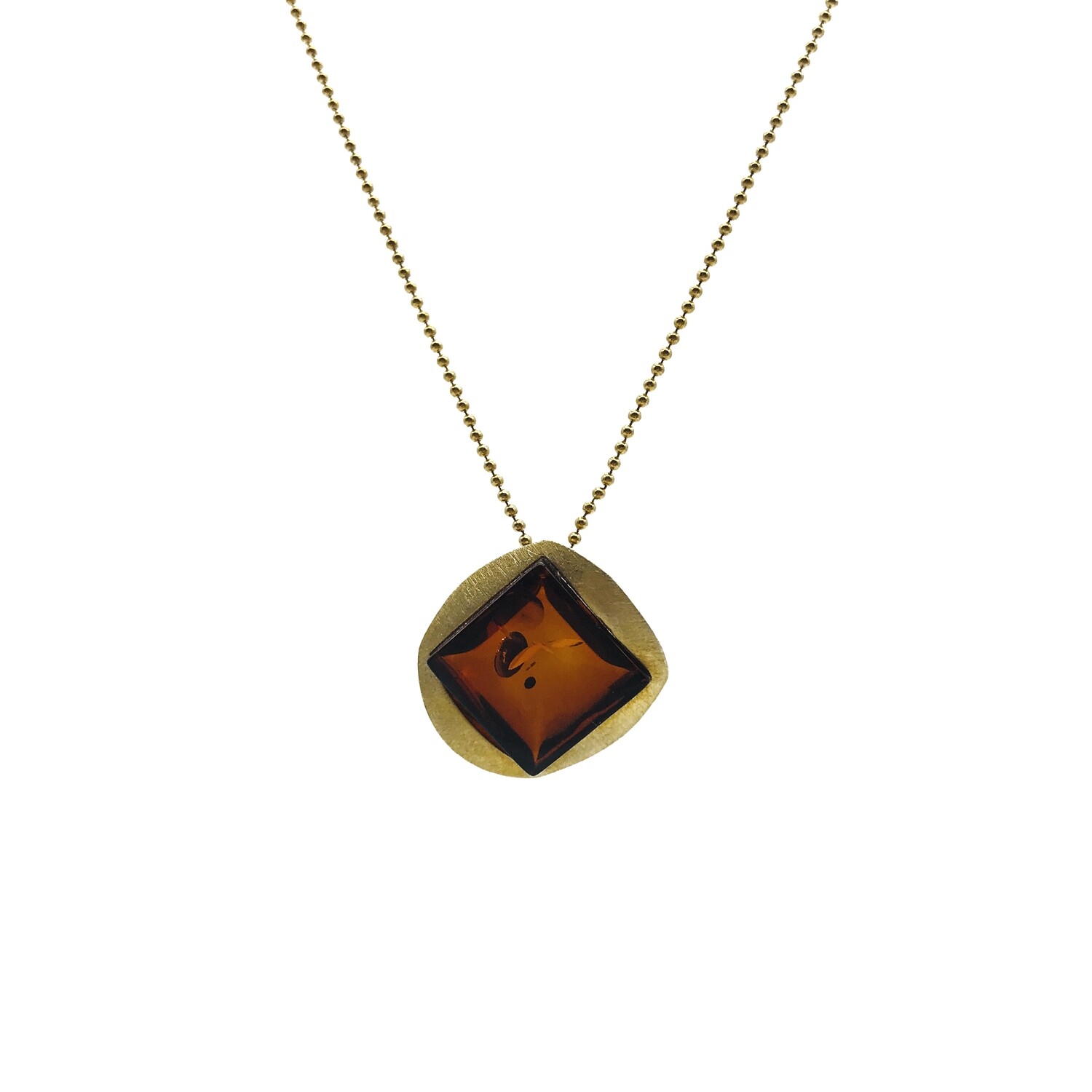Silver and Amber Necklace