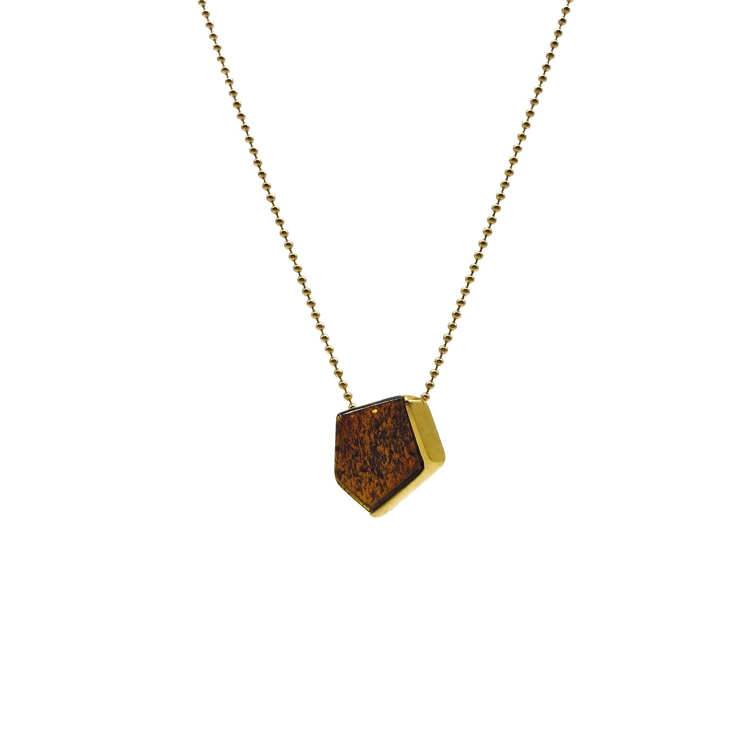 Silver and Amber Necklace