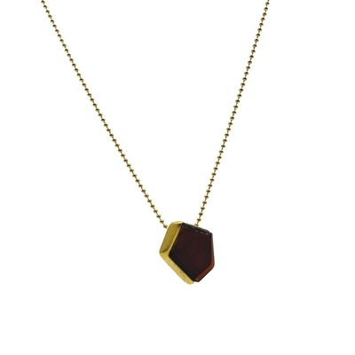 Silver and Amber Necklace