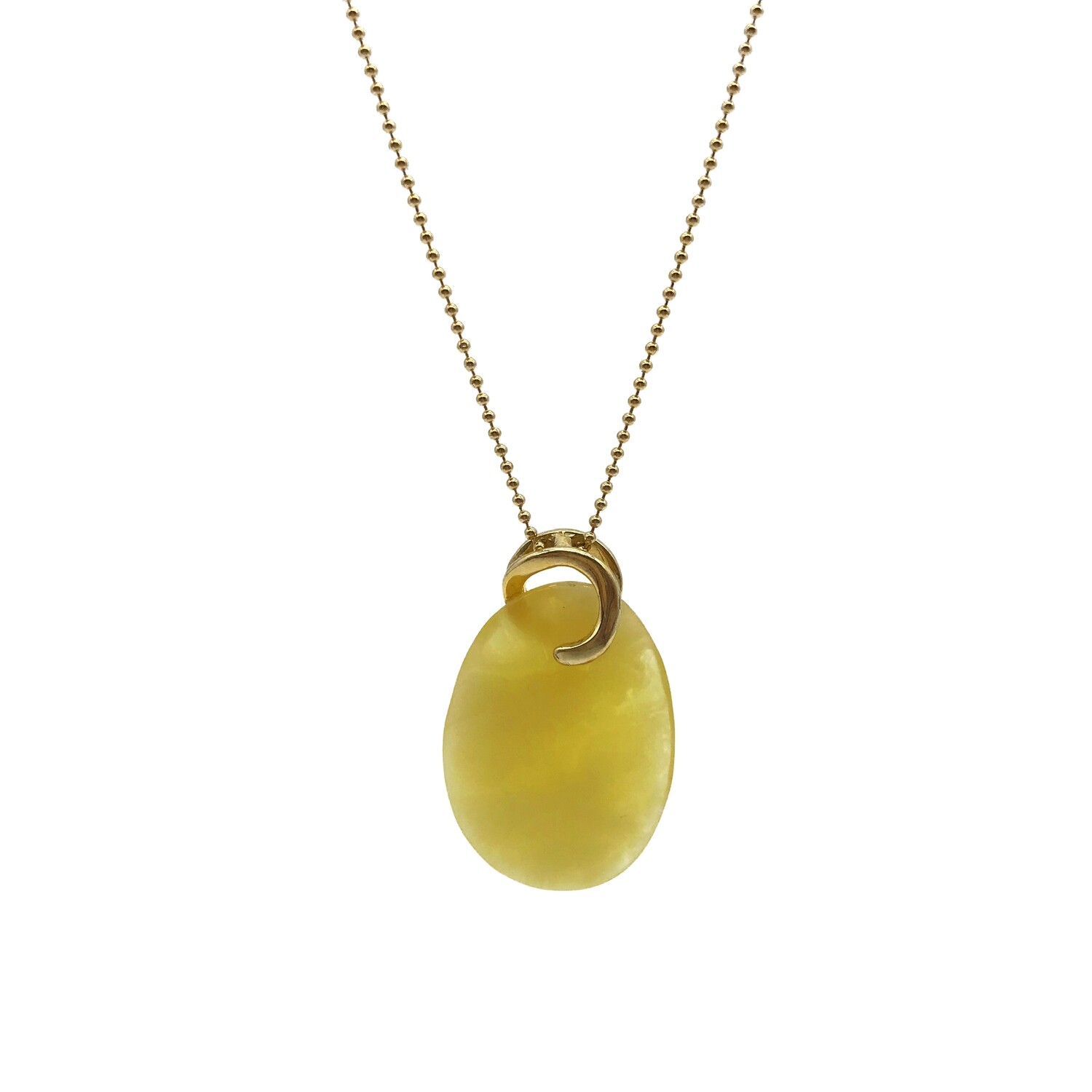 Silver and Amber Necklace