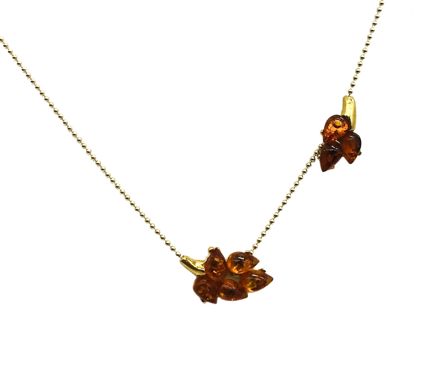 Silver and Amber Necklace