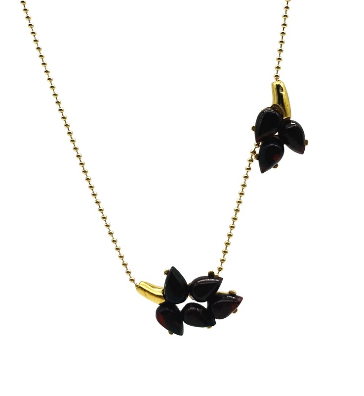 Silver and Amber Necklace