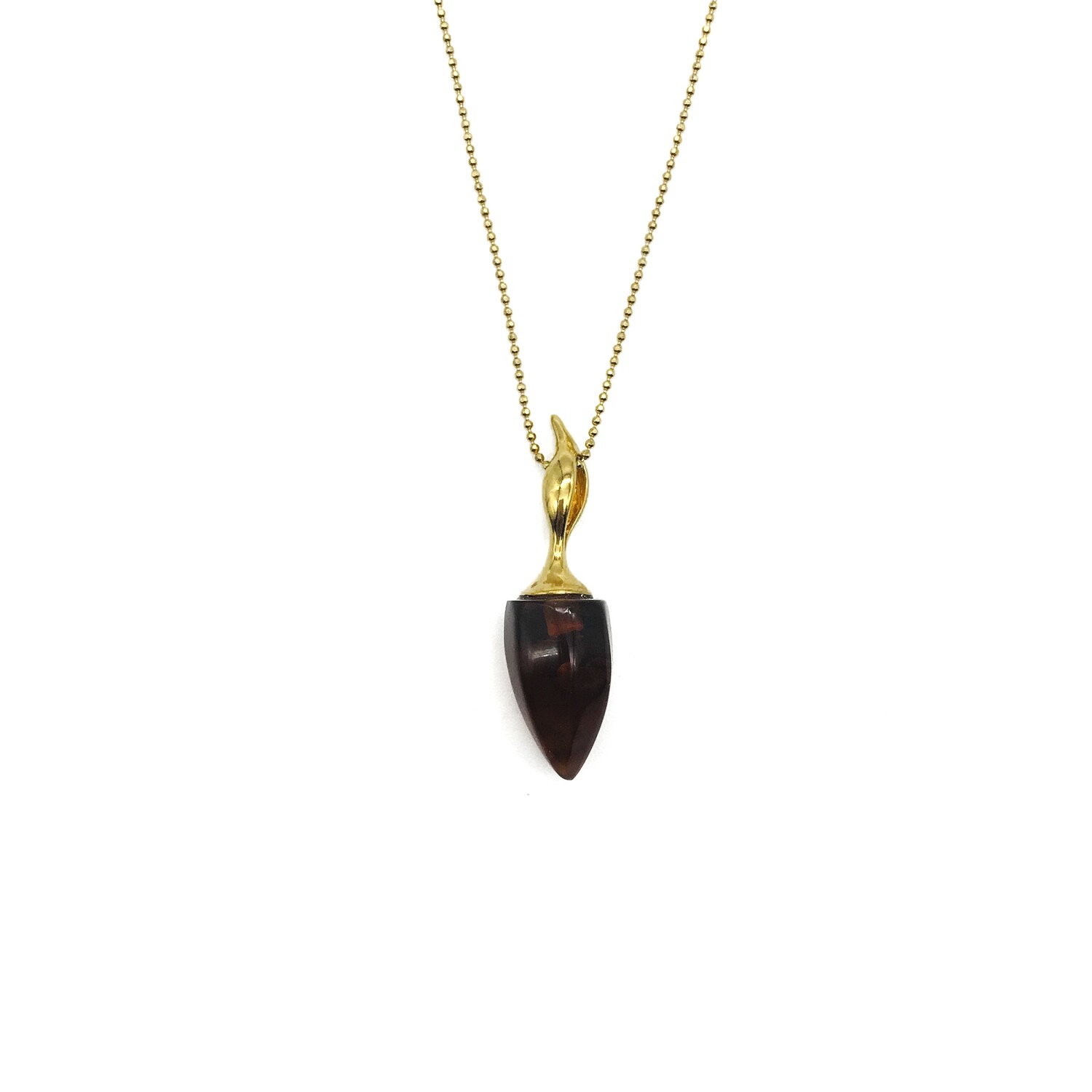 Silver and Amber Necklace