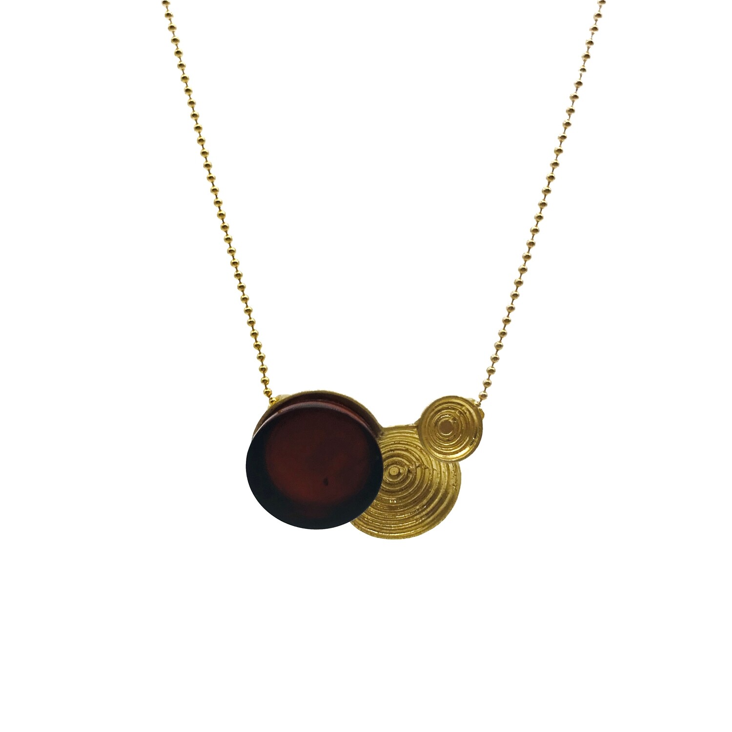 Silver and Amber Necklace