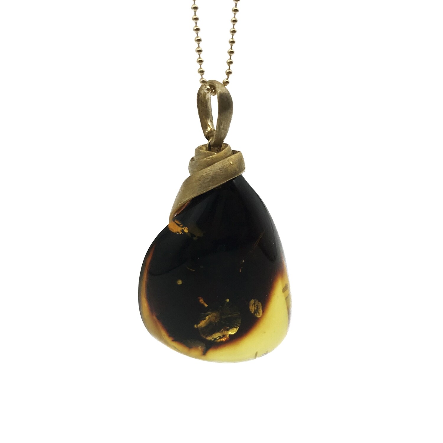 Silver and Amber Pendant