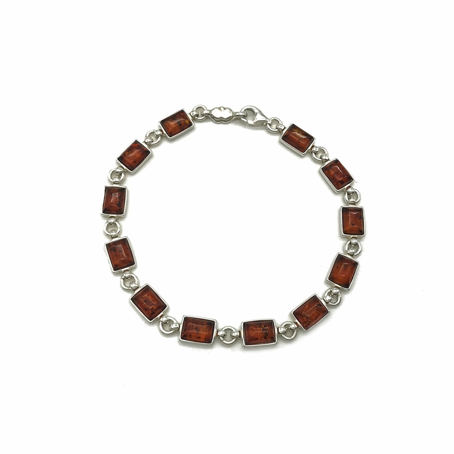 Silver and Amber Bracelet