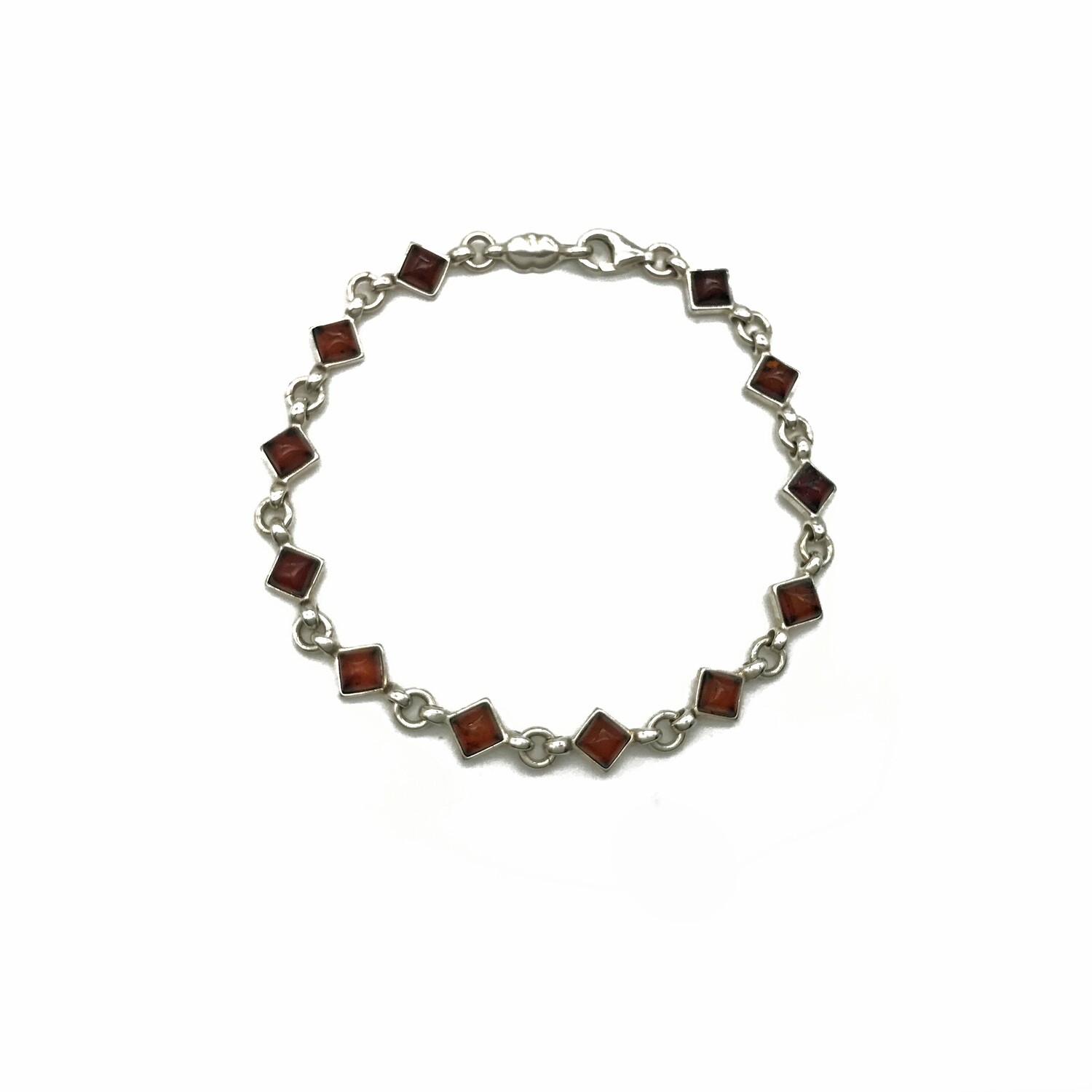 Silver and Amber Bracelet