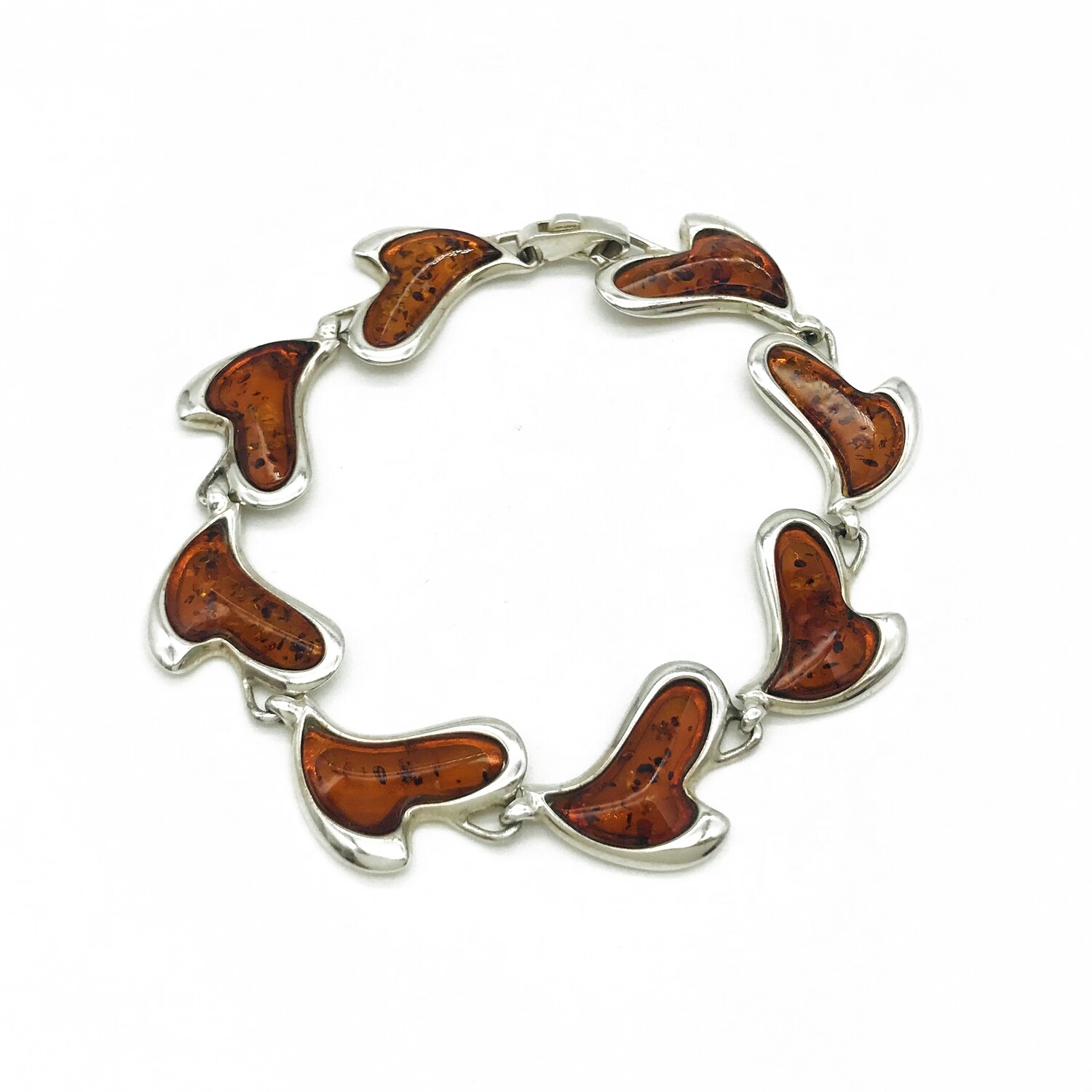 Silver and Amber Bracelet